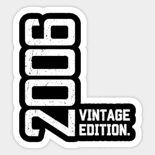 Vintage Edition 2006 | Distress Typography Design Sticker